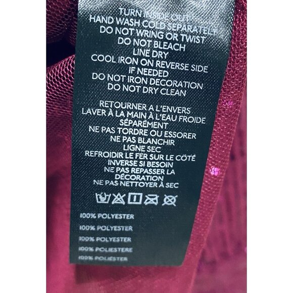 Anthropologie Top Womens Large Raspberry Remie Sequin Button Up Mob Wife Boho - Picture 6 of 7